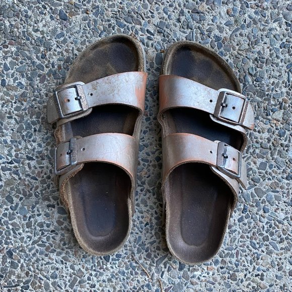 Rose Gold Birkenstocks - Picture 2 of 4